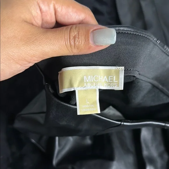 Michael Kors Black and Gold Straight Leg Pants - Picture 3 of 4